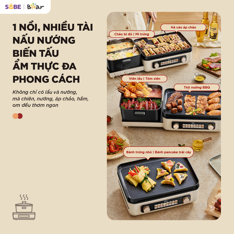 2in1 giúp chế biến đa dạng món ăn