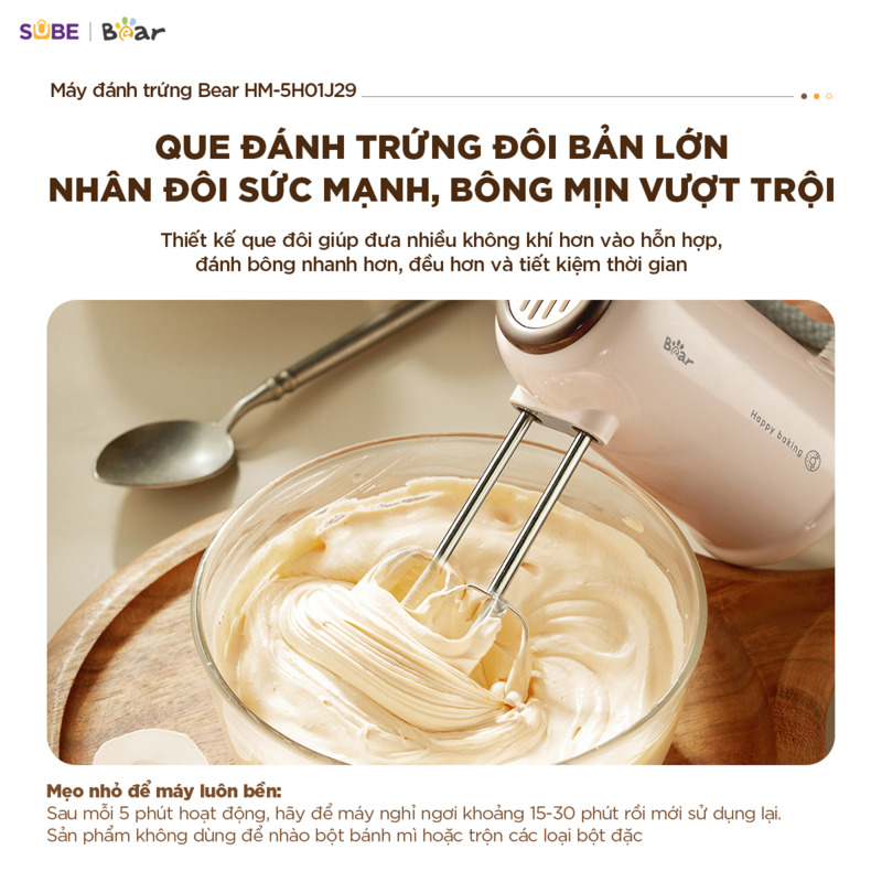 Que đánh trứng đôi bản lớn
