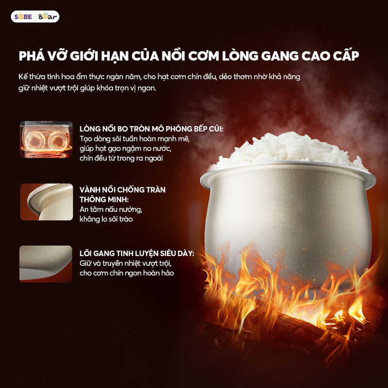 Lòng nồi gang cao cấp