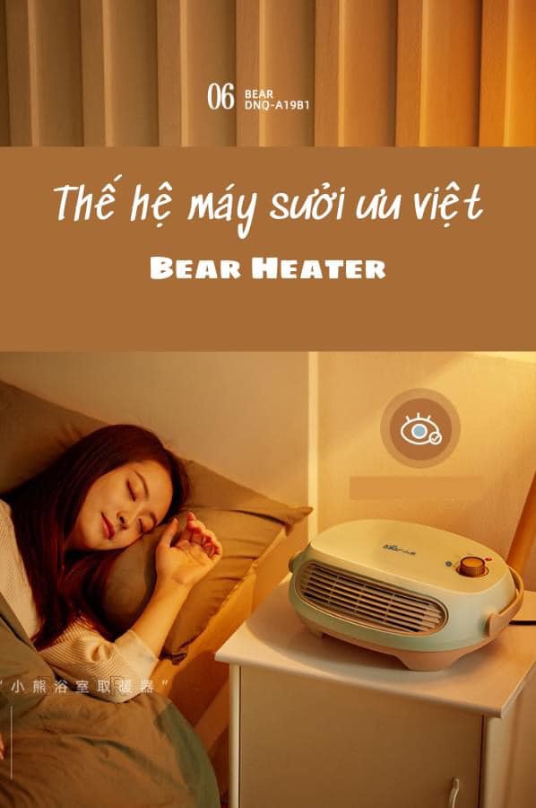Sản phẩm máy sưởi ấm Bear với những thiết kế ưu việt